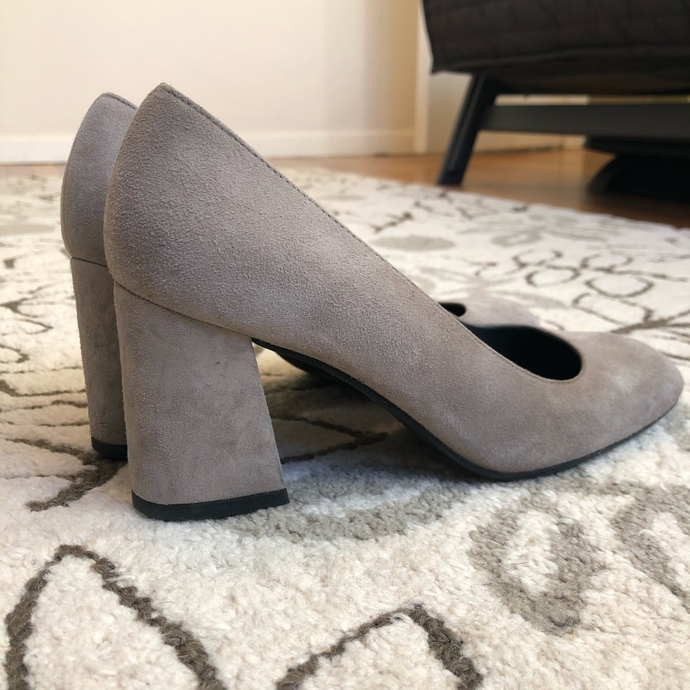Stuart Weitzman Block Heel Gray - image 1